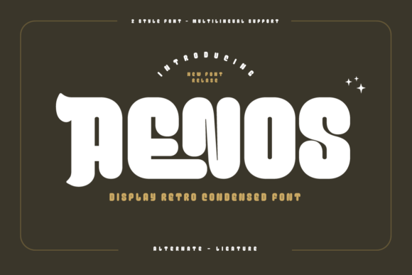 Aenos: The Retro Condensed Display Font for Bold Digital Headers