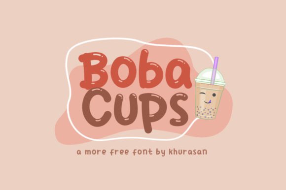 Boba Cups: A Playful Display Font for Modern Brand Identity