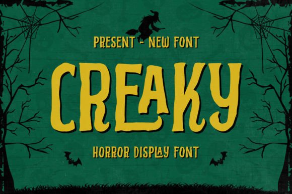Creaky: A Spooky Display Font for Bold Brand Identity