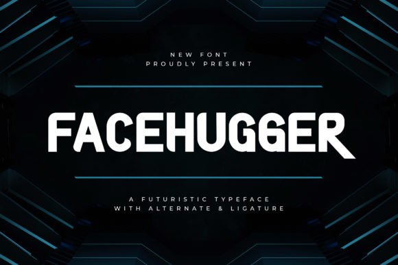Facehugger Typeface: A Futuristic Display Font for Bold Digital Branding
