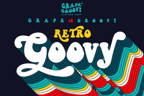 Grape Groovy: A Retro Display Font for Playful Brand Identity