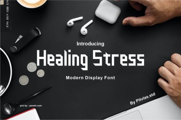 Healing Stress Typeface Review: A Modern Display Font for Brand Identity