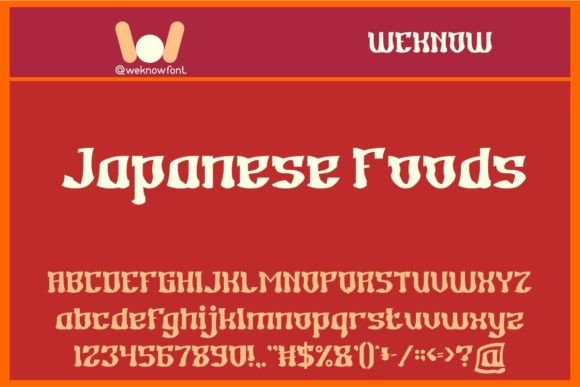 Japanese Foods: A Display Font for Polished Digital Branding