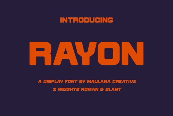 Rayon: The Tech-Square Display Font for Sharp Campaign Visuals