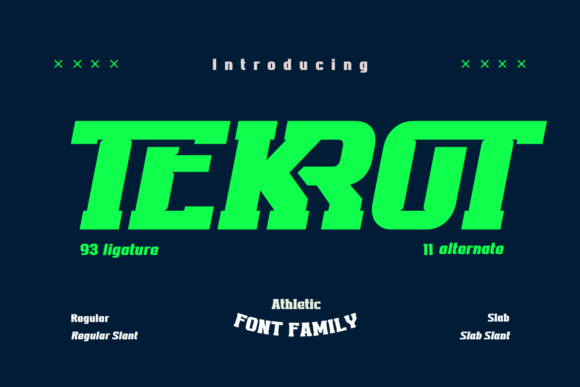 Tekrot: A Sporty Display Typeface for Modern Editorial Design