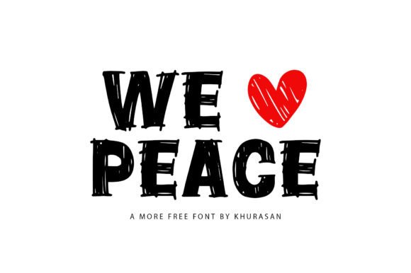 We Love Peace: A Modern Display Typeface for Editorial Design