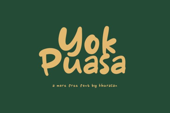 Yok Puasa: The Cute Display Font for Polished Brand Visuals